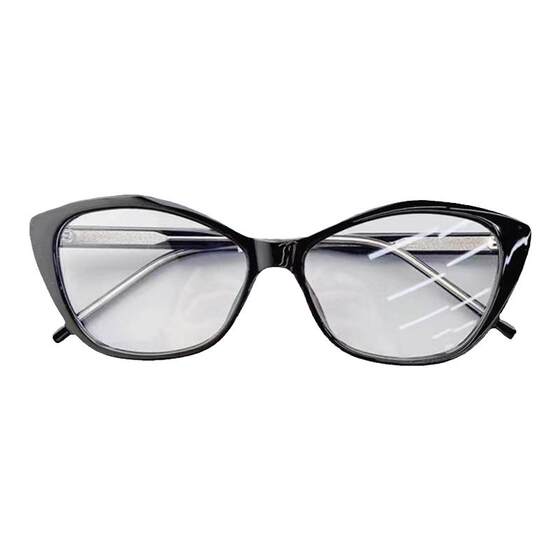 
Cat-eye polygonal glasses frame new high-end flat-light mirror TR90 pin core optically equipped with myopia glasses frame