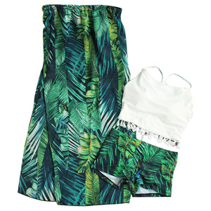 Couple swimsuit female beach vacation seaside couple model set hot spring three -piece skirt small chest thin ins