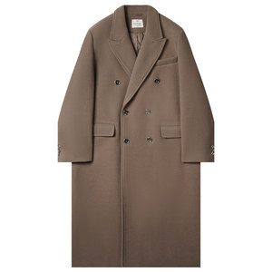 
[Stock Grid] Gun-gun collar large long wool coat men's over-knee heavy thickened winter loose wool coat