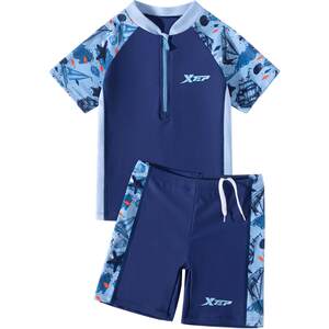 
Xtep children's swimsuit boys and adolescents split 2026 new men's sun protection swimsuit medium and large children's swimming trunks set