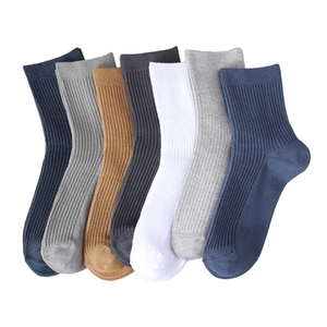 
Pure cotton socks men's middle tube anti-odor and sweat-absorbing autumn and winter model cotton autumn trend black stockings men's business socks