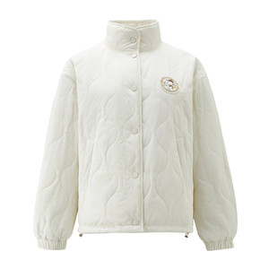 
[Snoopy Joint] Giordano Cotton Women's New Style Reversible Stand Collar Cotton Jacket with Embroidery 18375713