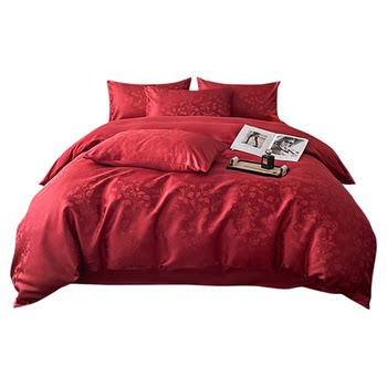 
Wedding red four-piece new wedding quilt cover bed sheets