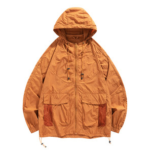 Sunscreen clothes for men and women in summer, thin outdoor UPF50+UV resistant skin clothes, couple sunscreen clothes, hooded jacket