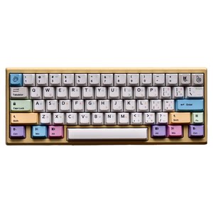 
Land of Rainbow Flow Retro Rubber Tube Style Beige Beige Gray and White Color Matching 1.7 Original Keycap Night Demon Mechanical Magnetic Axis