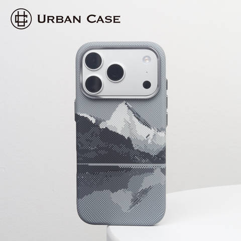 Carbon Fiber Pattern MagSafe Mountainscape – 17-13 Pro/Plus/Max/Air iPhone Case