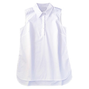 Spring and autumn shirts, stacking bottoming shirts, literary women's cotton vest lapel large -size white shirt bottoming shirts