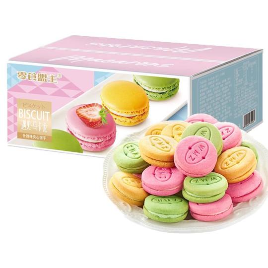 スナックリーダー マカロンサンドクッキー - 500g ストロベリー