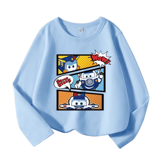 Baleno children's clothing boys' long-sleeved T-shirts spring and autumn pure cotton boys' bottoming shirts children's thin tops spring clothes