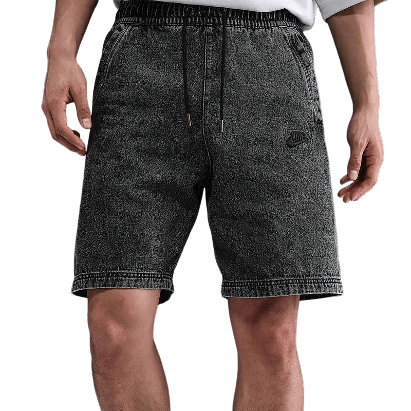 NIKE耐克短褲男子夏季新款運動休閒寬鬆水洗牛仔短褲IF2858-010