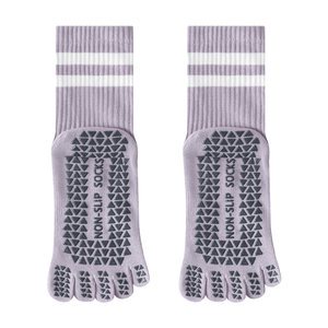 
Five-finger yoga socks non-slip professional women's summer Pilates training indoor sports special fitness long tube split toe