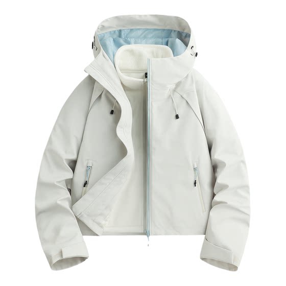 
Scarecrow Short Jacket Women's 2025 New Autumn and Winter Windproof and Waterproof Small Mountaineering Three-in-One Jacket