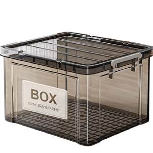 
Jia helper transparent storage box household plastic box clothes toy storage box large capacity backup storage box