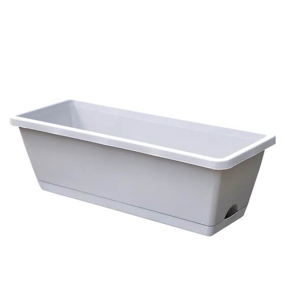 Balcony rectangular planting vegetable pot planting vegetable artifact family balcony vegetable plastic long flower pot basin boil manufacturer direct sales