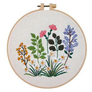 欧式花草刺绣材料包手工diy自绣挂画套件初学者入门制作绣花品
