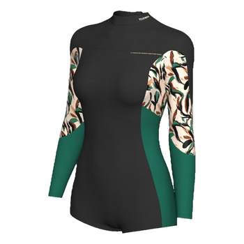 TOSWIM long-sleeved boxer one-piece hot spring swimsuit for women