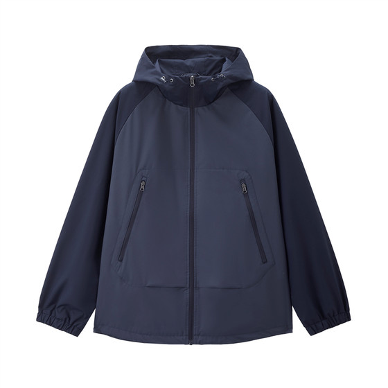 
Giordano Windproof Jacket Men's Spring New Big Pocket Contrast Color Loose Hooded Windbreaker Jacket 01075073