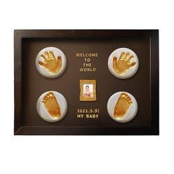 Ink photo frame hand and footprint color commemorating newborn baby