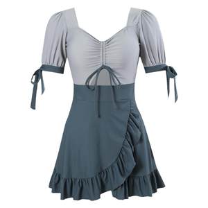 
Swimsuit women's retro and beautiful slightly fat girl covers her flesh and looks slim and conservative to cover her belly. Her high-end feels soaked in hot spring one-piece swimsuit