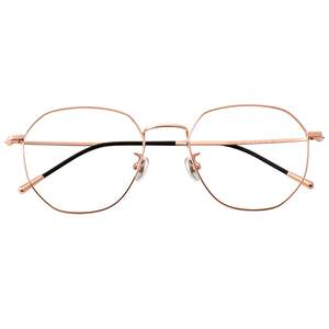 
Ultra-light pure titanium myopia glasses frame for men can be matched with black large frame anti-blue light large face polygonal frame for women