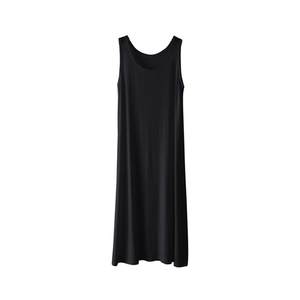 Modal camisole tank top dress for women's summer outerwear, medium length dress without sleeves, lining up with a loose A-line skirt