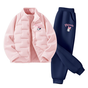 
Disney Girls' Down Jacket Set 2026 New Winter Warm Big Children's Girls' Jackets Children's Plush Pants
