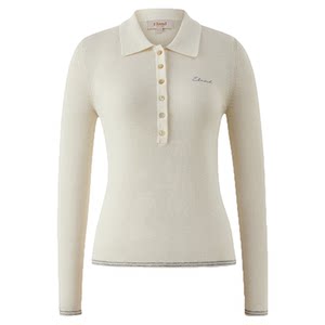 
[Sheep Wool] Eland Sweater Women's Lapel Long Sleeve Sweater Waist Top 2026 Spring New Style