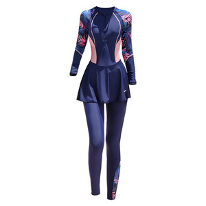 
Xtep swimsuit ladies 2025 new long-sleeved trousers one-piece conservative slimming surfing swimming training diving suit