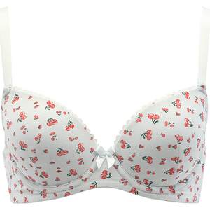 
Ancient and modern 3/4 fruit printed ammonia cotton fabric comfortable thin style gathering girl bra underwear for women 0I8136