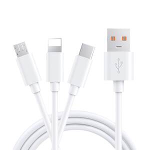 
[66W super fast charging] BS suitable for Android Apple typec Huawei data cable three-in-one 3 charger one-to-three car universal mobile phone usb multi-function 6a fast charging