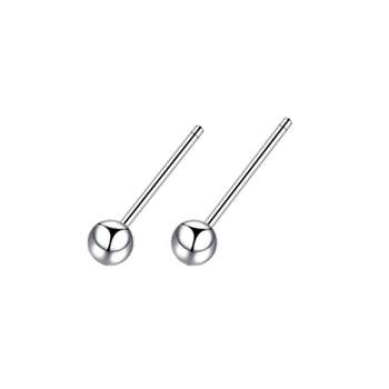 Ear piercing 999 sterling silver earrings for women that don’t need to be removed while sleeping