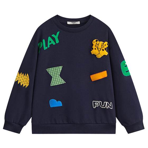 
MQD children's clothing boy's sweatshirt spring and autumn children's long-sleeved T-shirt round neck inner bottom shirt boy's top