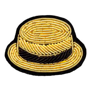 Lingxin made Indian silk handmade embroidered golden straw hat broochbaret, delicate temperament, light luxury, unproks of needle accessories