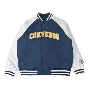
Converse new men's and women's retro contrasting color baseball uniform sports style jacket cotton jacket UCJ089-BFK