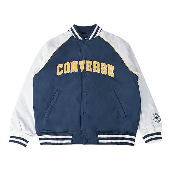 
Converse new men's and women's retro contrasting color baseball uniform sports style jacket cotton jacket UCJ089-BFK