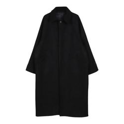 Bishe Autumn And Winter New High-end Long Coat Men's Korean Style Trendy Non-cashmere Woolen Thickened Black Coat
