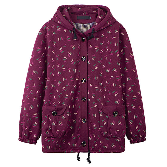 
Middle-aged and elderly coats for women in spring, autumn and winter clothes, new style, fat and large size top, mother's fashionable loose cotton jacket 200*0.5kg