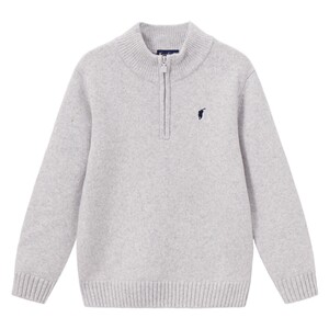 
POLOWALK children's clothing boys' long-sleeved sweater 2025 autumn and winter new sweater simple mid-high collar pullover jacket