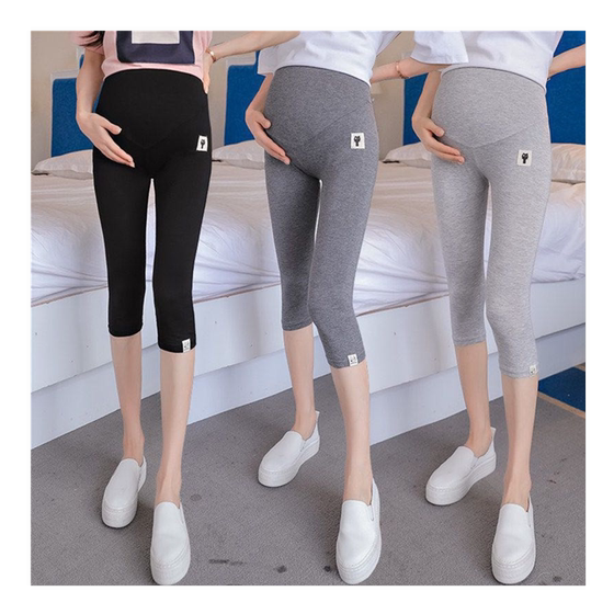 Pregnant women's leggings in summer thin exterior wearing loose, large size, nine -point nine -point safety shorts, pregnant women dress summer clothes
