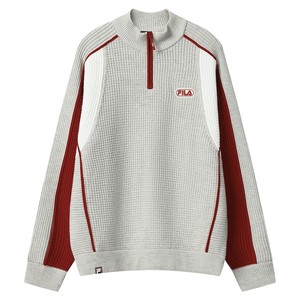 
FILA official long-sleeved knitted sweater for men winter new fashion casual loose pullover sweater top