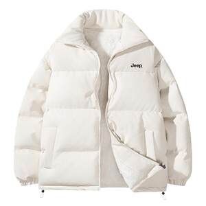 Jeep Jeep cotton coat men's winter 2025 new thickened warm bread coat couple style pu leather cotton coat