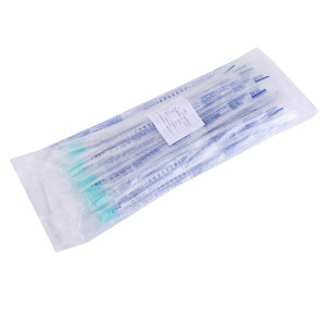 
100 medical sterile disposable PVC catheters for intermittent use for adults, men and women, single cavity without balloon