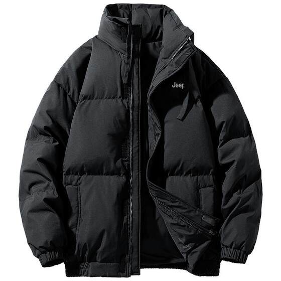 
Jeep Down Jacket Men's Winter 2025 New Thickened Warm Bread Jacket Couple Style Cotton Coat