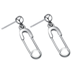 
Xiao Zhang's story simple design S925 sterling silver individual pin paper clip earrings for women's earrings temperament earrings