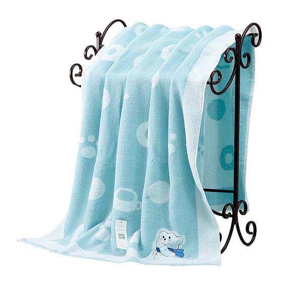 
Bath towel pure cotton absorbent household use female adult bathing male thickened and larger wrapped towel children cartoon spring swimming beach towel