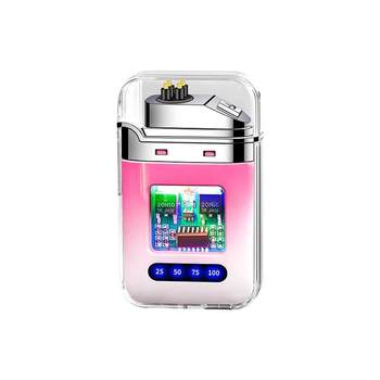 New product transparent waterproof electricity arc pulse lighter windproof USB charging lighter mech wind electronic cigarette
