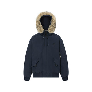 
FORNINES three-proof parka fur collar cotton coat for men and women, trendy brand winter cold-proof clothing, American workwear jacket