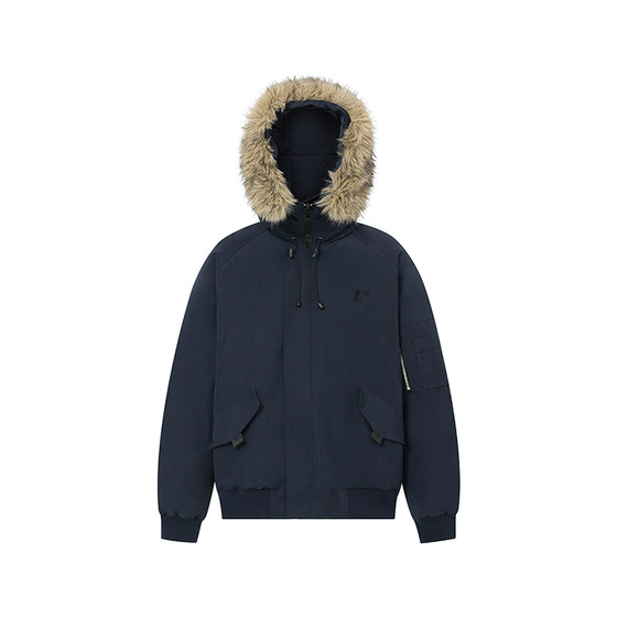 
FORNINES three-proof parka fur collar cotton coat for men and women, trendy brand winter cold-proof clothing, American workwear jacket