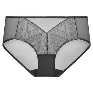 [Get coupon 159 yuan/5 pieces] Lanzhuoli underwear women's pure cotton bottom crotch mid-low waist geometric lace boxer shorts
