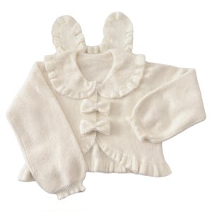 
Rabbit ear coat imitation mink velvet lolita autumn and winter warm short versatile cute bow plush soft girl cardigan